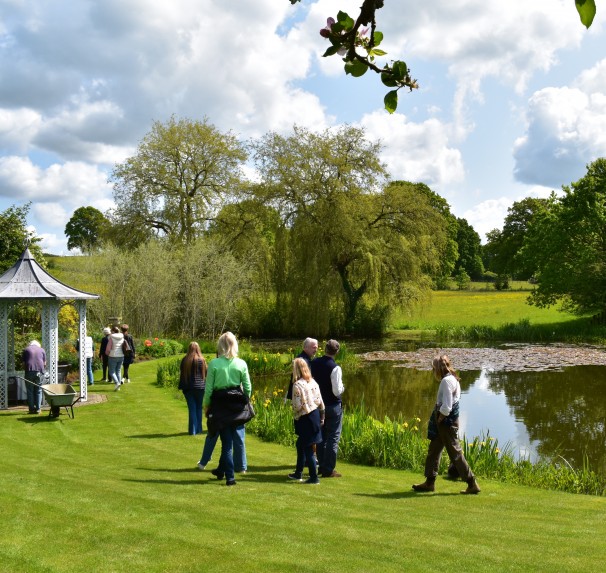 Students on a garden tour in Sussex